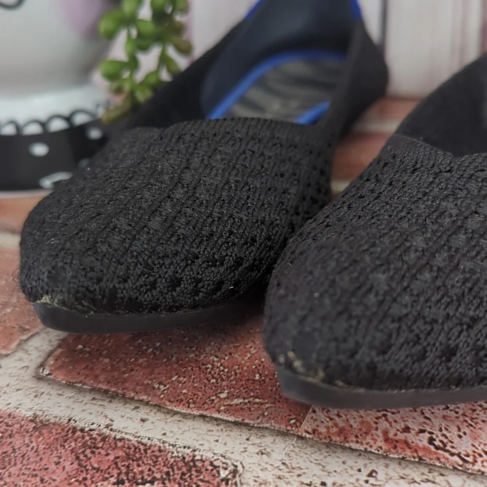 Rothy's The Point Black Ballet‎ Flats Comfort Casual Knit Sustainable Women's 8